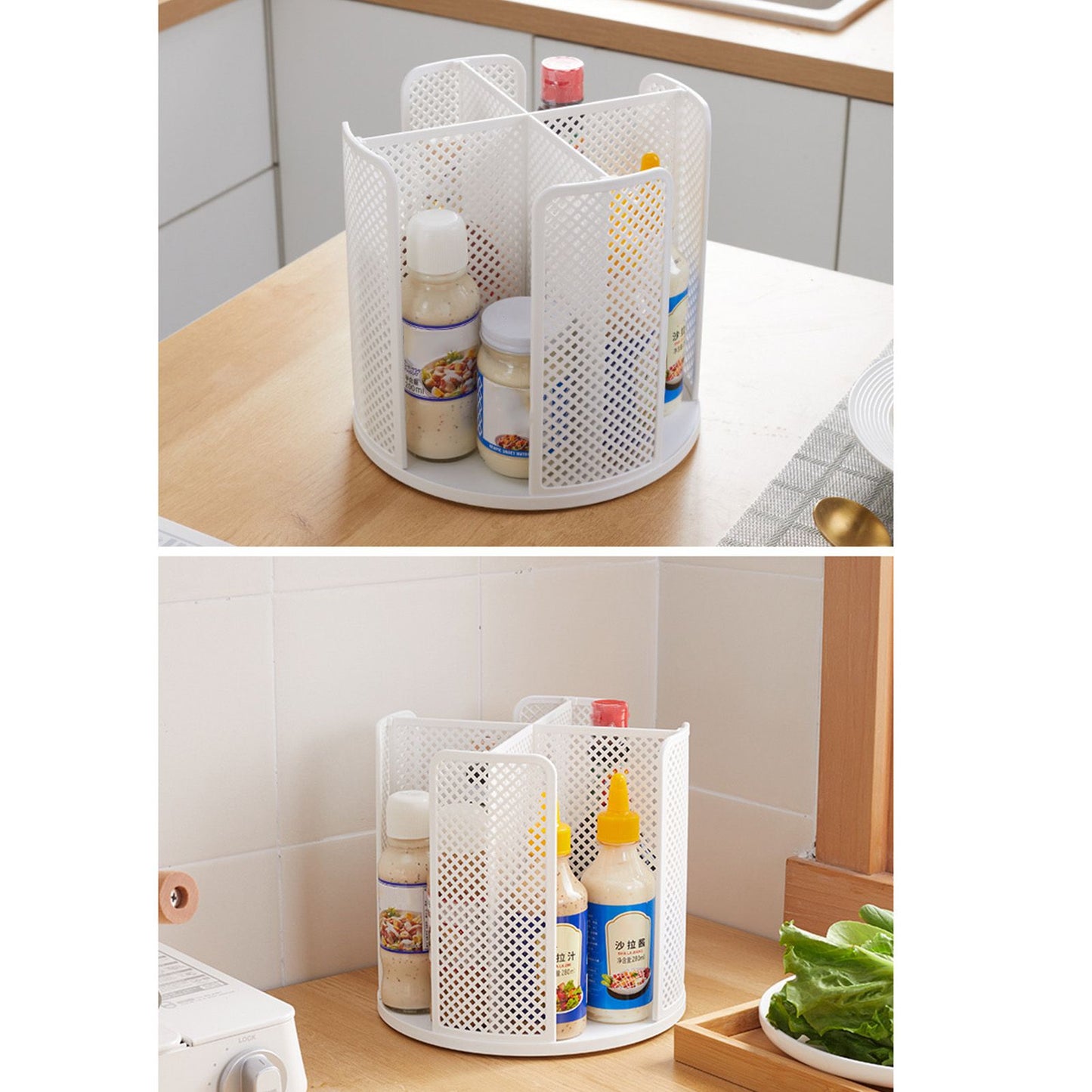 Disposable Cup Storage Organizer 4 Compartment 360 Degree Rotating Coffee Cup Dispenser for Coffee Shops V1294-YM0512-3117220267111