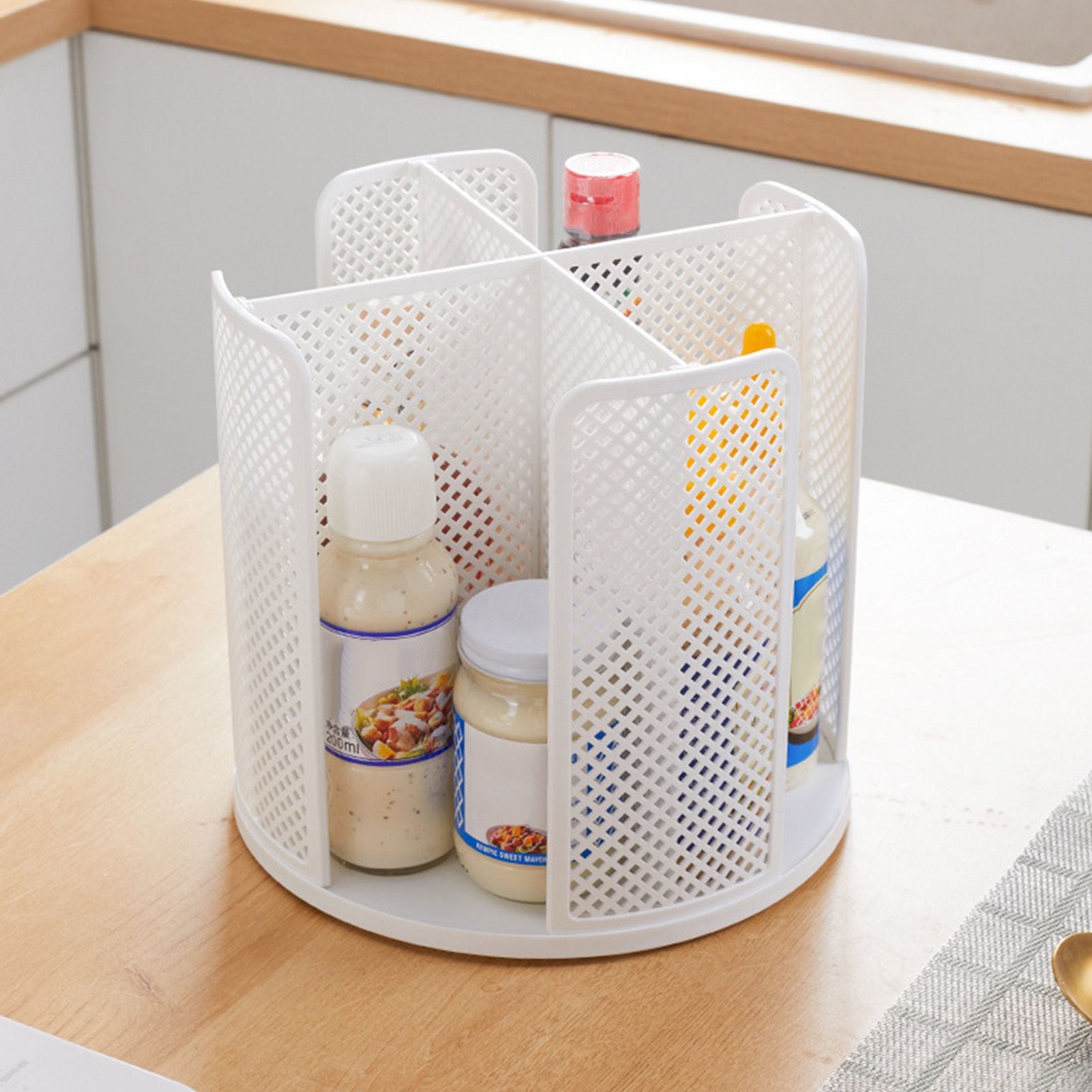 Disposable Cup Storage Organizer 4 Compartment 360 Degree Rotating Coffee Cup Dispenser for Coffee Shops V1294-YM0512-3117220267111