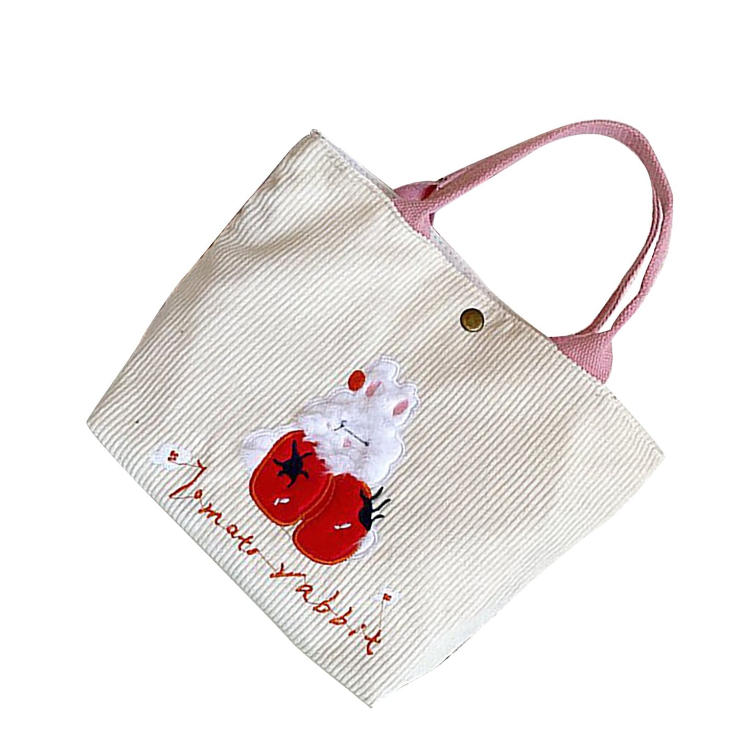 Cute Handbag Snap Button Closure Thickened Cute Pattern Fashionable Small Tote Bag for Shopping Commuting V1294-YM0512-3117220267211