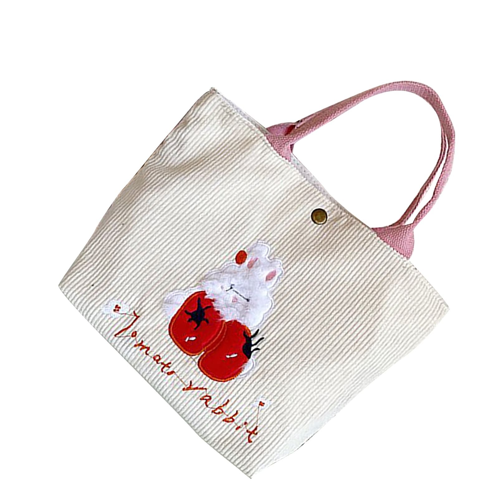 Cute Handbag Snap Button Closure Thickened Cute Pattern Fashionable Small Tote Bag for Shopping Commuting V1294-YM0512-3117220267211