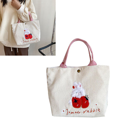 Cute Handbag Snap Button Closure Thickened Cute Pattern Fashionable Small Tote Bag for Shopping Commuting V1294-YM0512-3117220267211