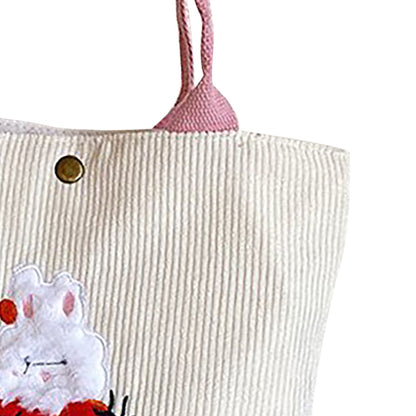 Cute Handbag Snap Button Closure Thickened Cute Pattern Fashionable Small Tote Bag for Shopping Commuting V1294-YM0512-3117220267211