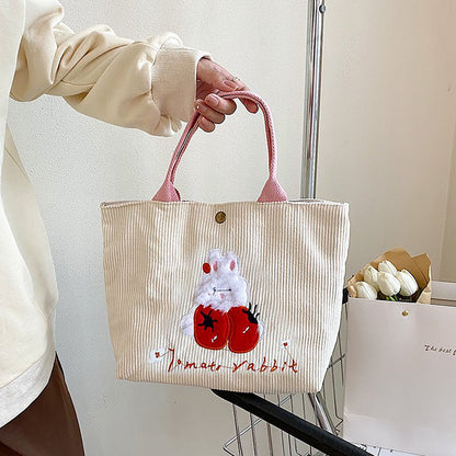 Cute Handbag Snap Button Closure Thickened Cute Pattern Fashionable Small Tote Bag for Shopping Commuting V1294-YM0512-3117220267211