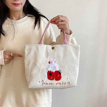 Cute Handbag Snap Button Closure Thickened Cute Pattern Fashionable Small Tote Bag for Shopping Commuting V1294-YM0512-3117220267211