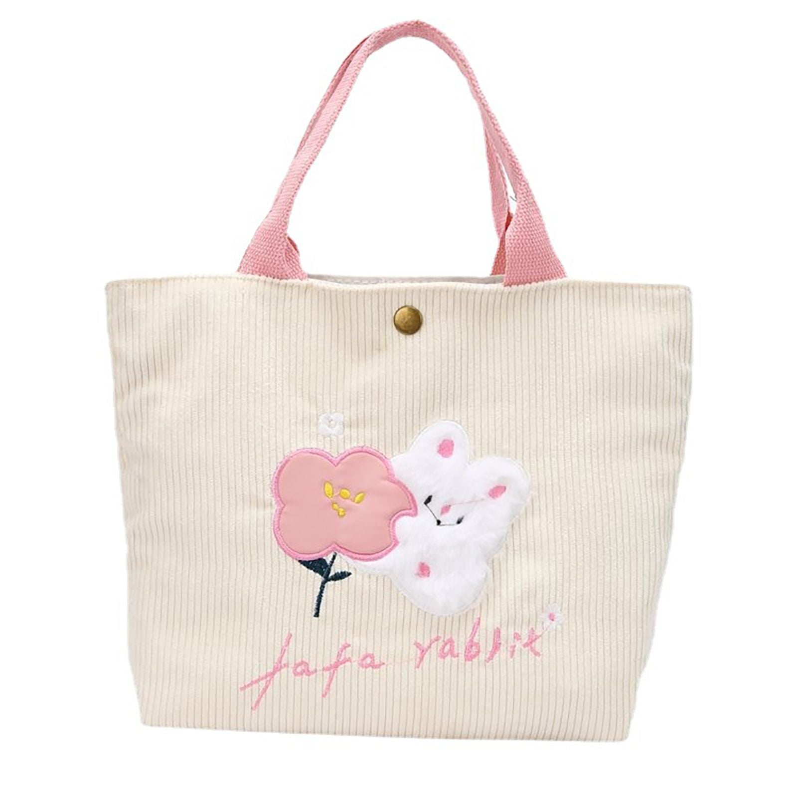 Cute Handbag Snap Button Closure Thickened Cute Pattern Fashionable Small Tote Bag for Shopping Commuting V1294-YM0512-3117220267214