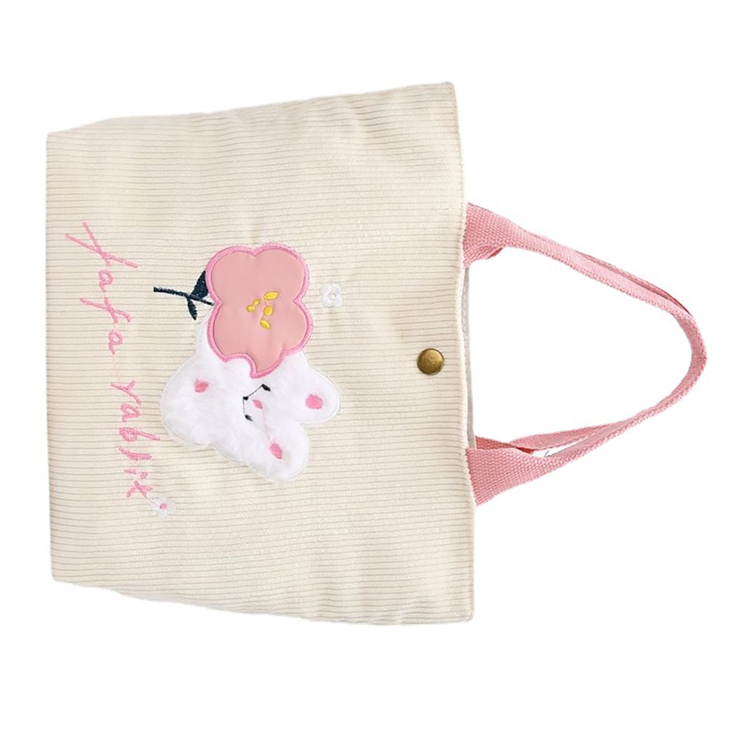 Cute Handbag Snap Button Closure Thickened Cute Pattern Fashionable Small Tote Bag for Shopping Commuting V1294-YM0512-3117220267214