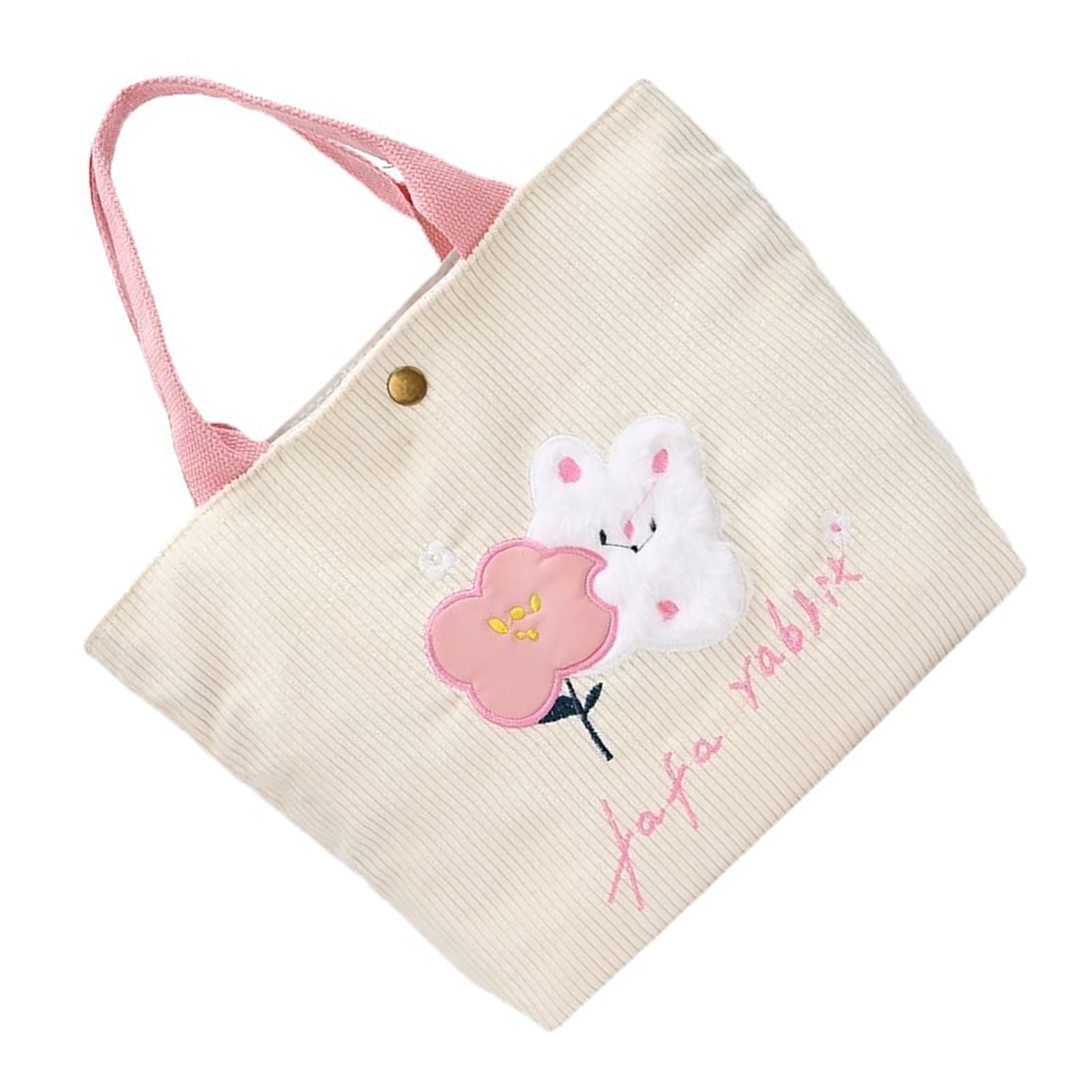 Cute Handbag Snap Button Closure Thickened Cute Pattern Fashionable Small Tote Bag for Shopping Commuting V1294-YM0512-3117220267214