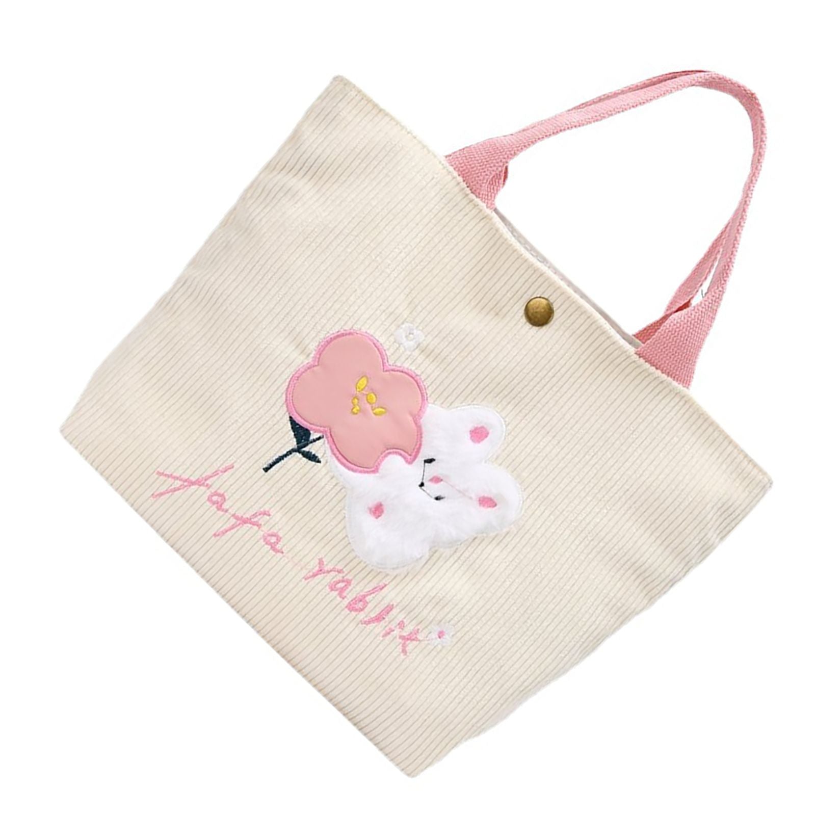 Cute Handbag Snap Button Closure Thickened Cute Pattern Fashionable Small Tote Bag for Shopping Commuting V1294-YM0512-3117220267214