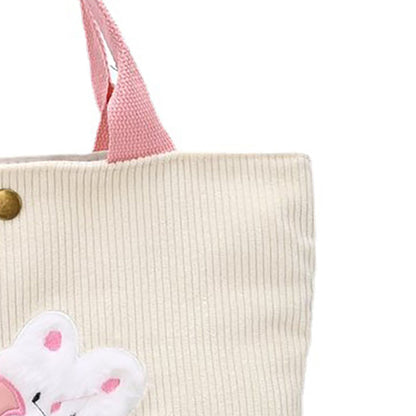 Cute Handbag Snap Button Closure Thickened Cute Pattern Fashionable Small Tote Bag for Shopping Commuting V1294-YM0512-3117220267214