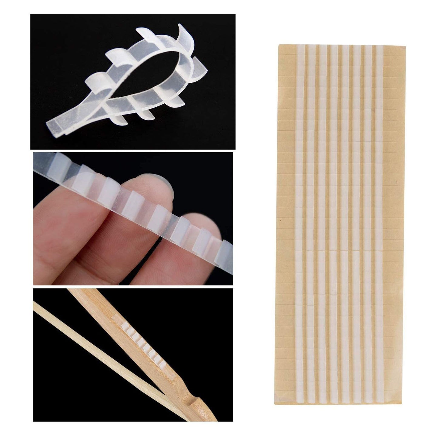 200PCS Non Slip Hanger Grip Gear Designed Self Adhesive Silicone Hanger Strip Pad for Home V1294-YM0512-3117220267411