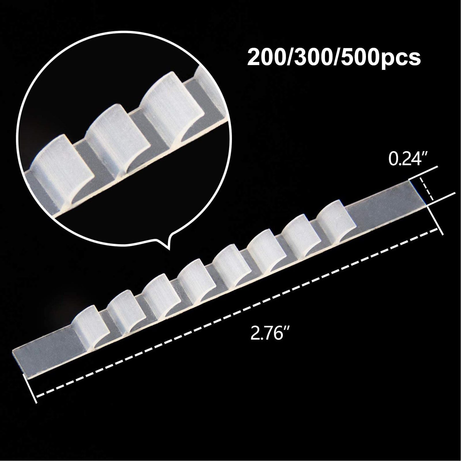 200PCS Non Slip Hanger Grip Gear Designed Self Adhesive Silicone Hanger Strip Pad for Home V1294-YM0512-3117220267411