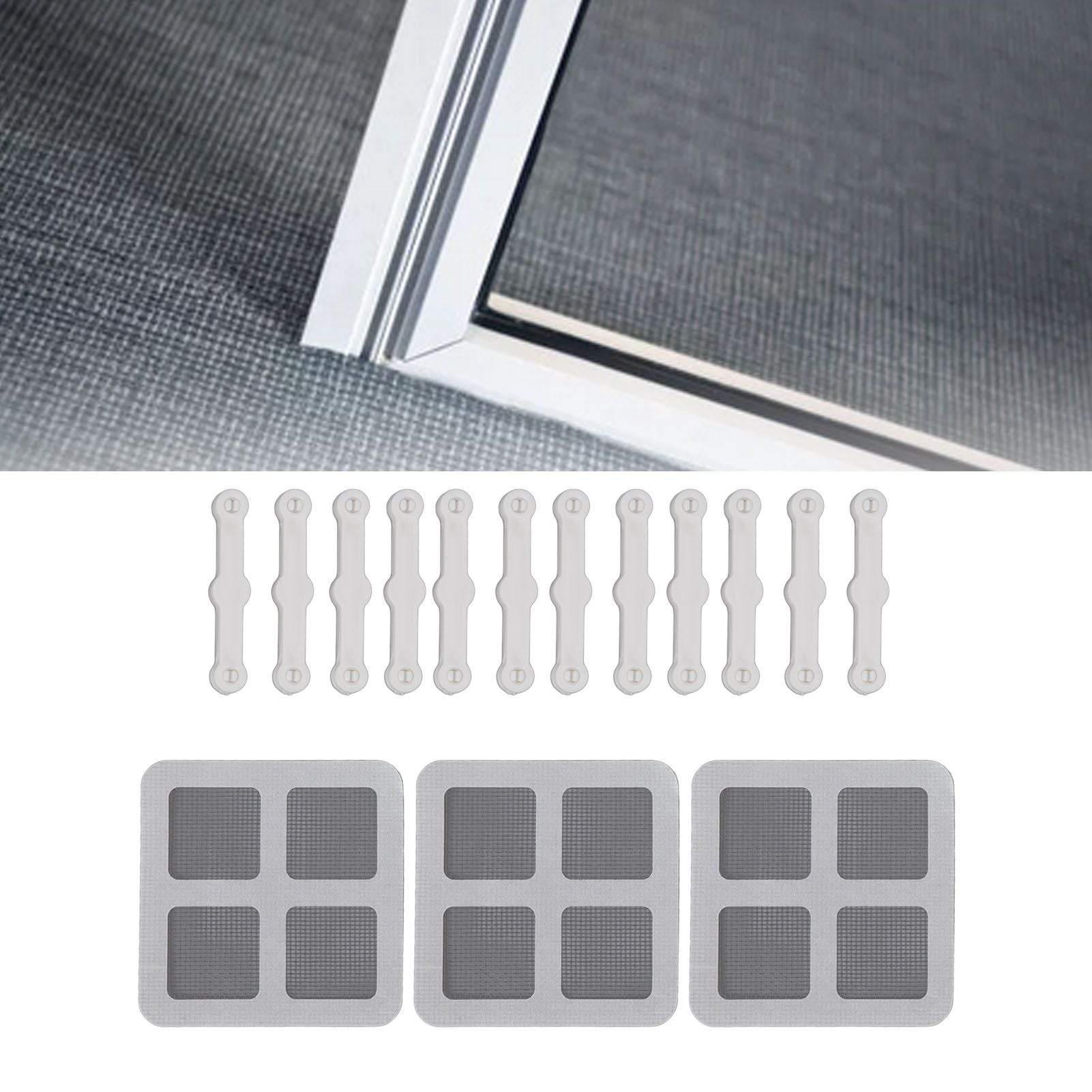12Pcs Screen Window Clips Home Windows Mounting Buckle for Fly Screen Insect Protection V1294-YM0512-3117220268011