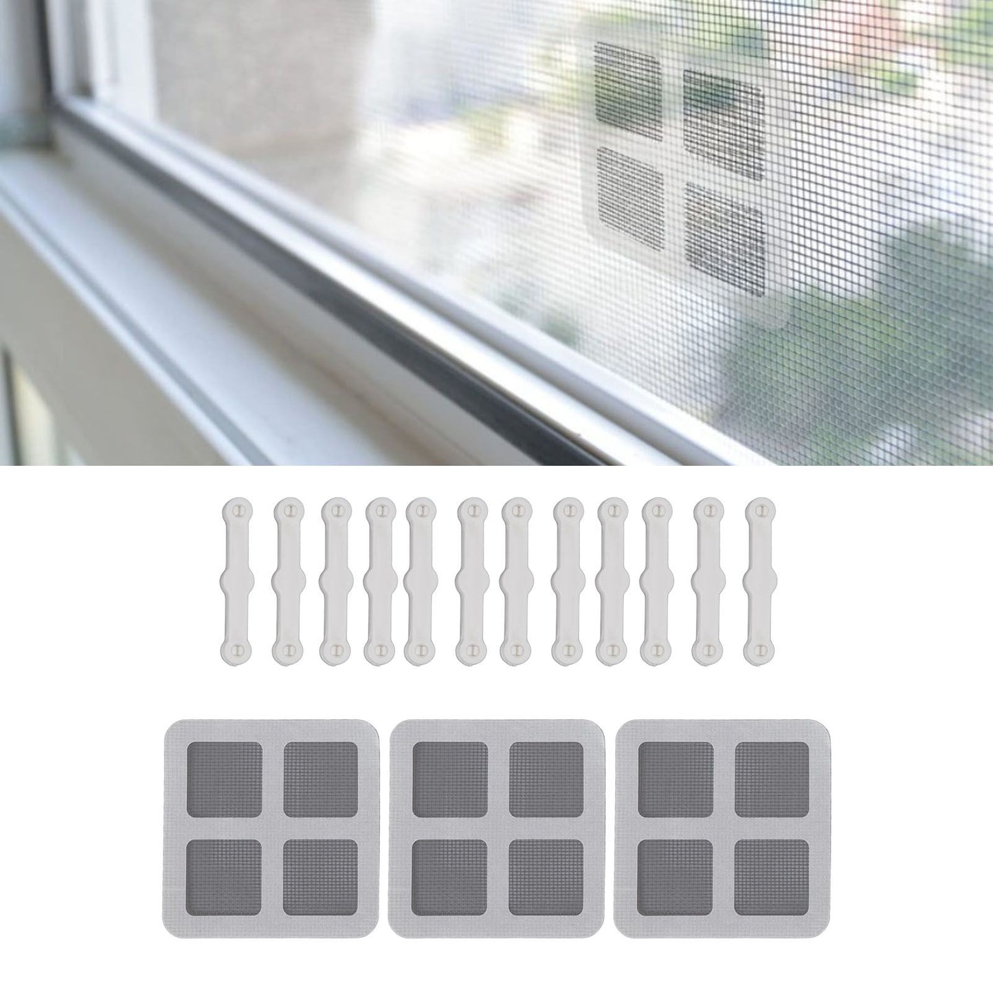 12Pcs Screen Window Clips Home Windows Mounting Buckle for Fly Screen Insect Protection V1294-YM0512-3117220268011