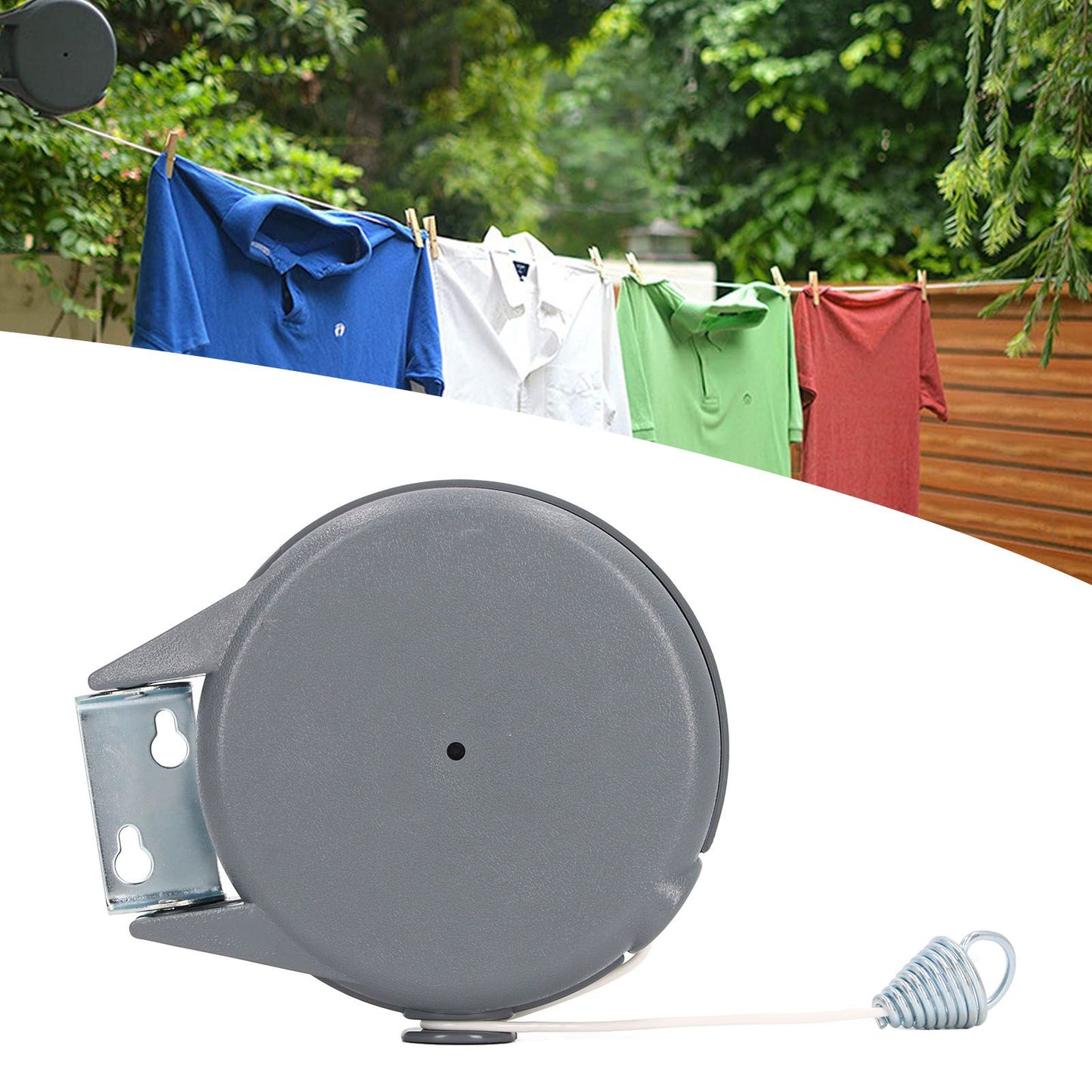 Retractable Clothesline Sturdy Durable Lightweight Clothes Drying Line for Home Indoor Outdoor V1294-YM0512-3117220268311