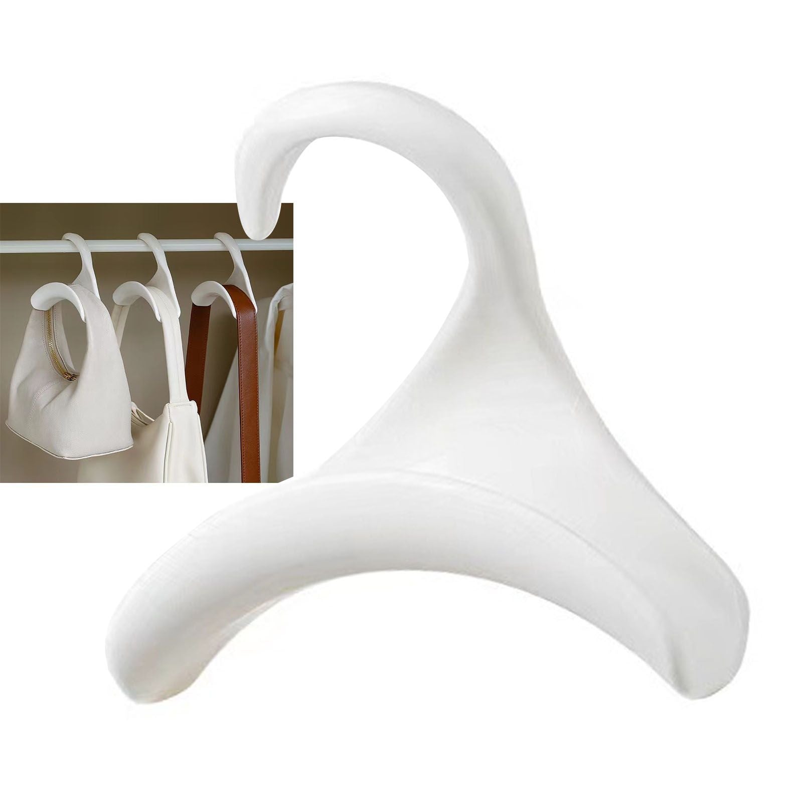 Purse Hanger Bag Arc Door Closet Hanger Hook for Satchel Coat Haversack Belt Storage White V1294-YM0512-3117220268411