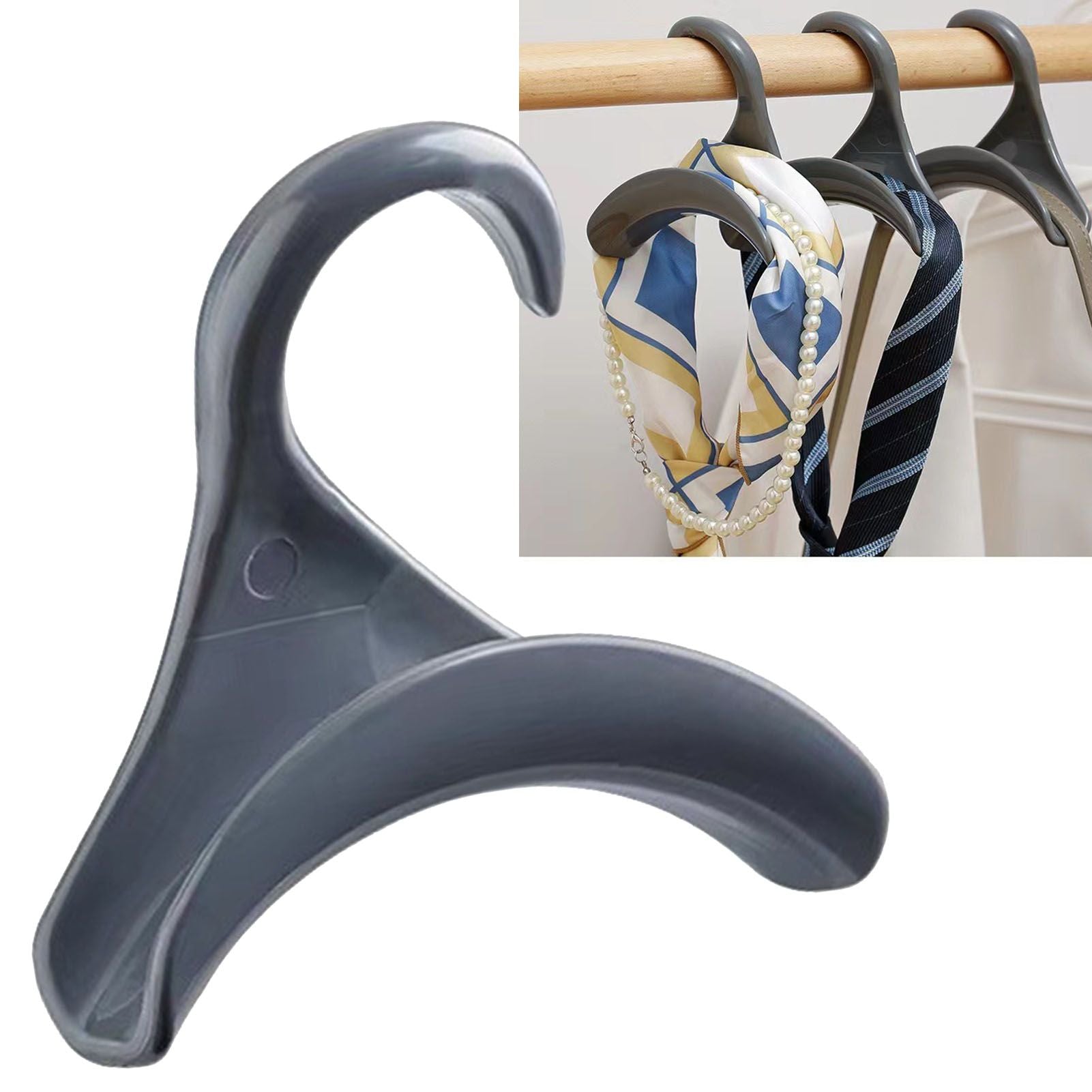 Purse Hanger Bag Arc Door Closet Hanger Hook for Satchel Coat Haversack Belt Storage Grey V1294-YM0512-3117220268412