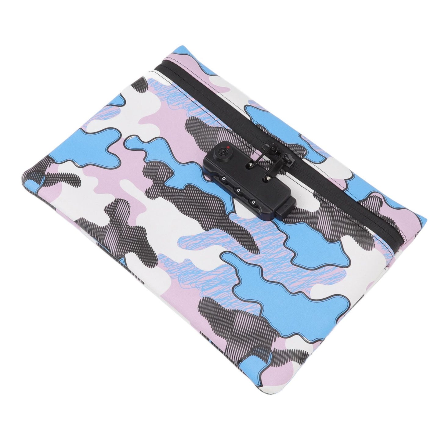 Smell Proof Bag Storage Carrying Bag PU Leather with Combination Lock for Home Outdoor V1294-YM0512-3117220269911