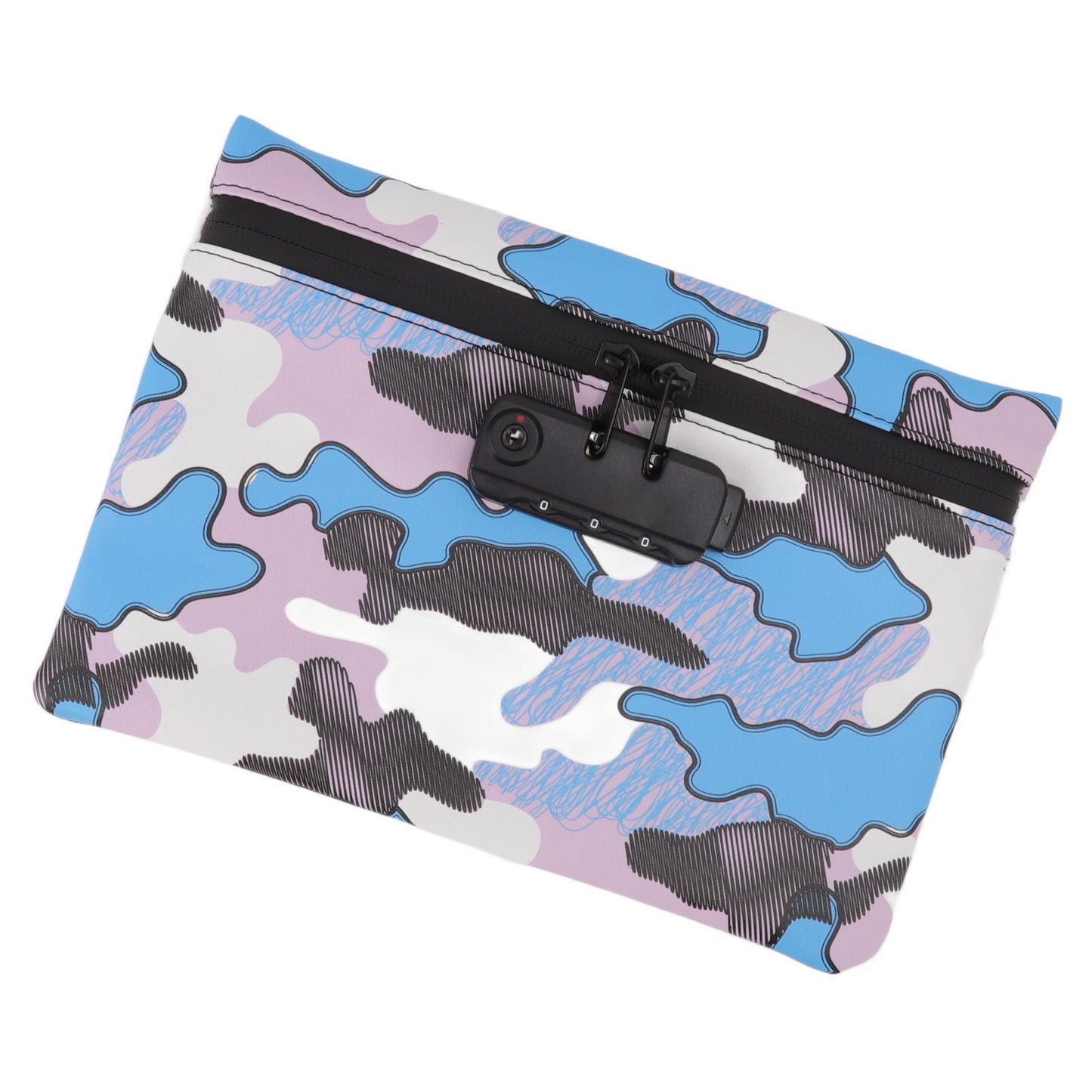 Smell Proof Bag Storage Carrying Bag PU Leather with Combination Lock for Home Outdoor V1294-YM0512-3117220269911