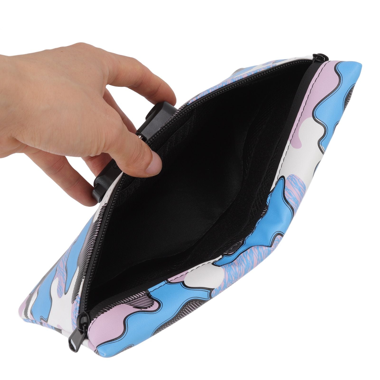 Smell Proof Bag Storage Carrying Bag PU Leather with Combination Lock for Home Outdoor V1294-YM0512-3117220269911