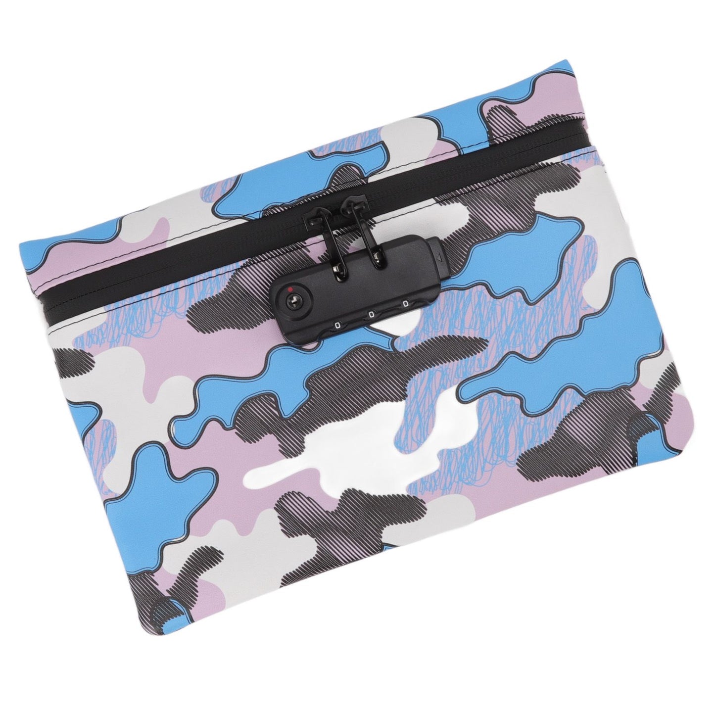 Smell Proof Bag Storage Carrying Bag PU Leather with Combination Lock for Home Outdoor V1294-YM0512-3117220269911