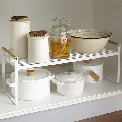 Cabinet Storage Shelf Rack Layered Storage Easy to Install Multifunction Counter Organizer Shelf for Seasoner V1294-YM0512-3117220273112