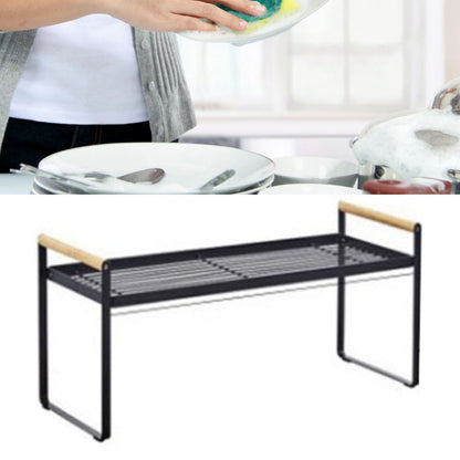 Cabinet Storage Shelf Rack Layered Storage Easy to Install Multifunction Counter Organizer Shelf for Seasoner V1294-YM0512-3117220273113