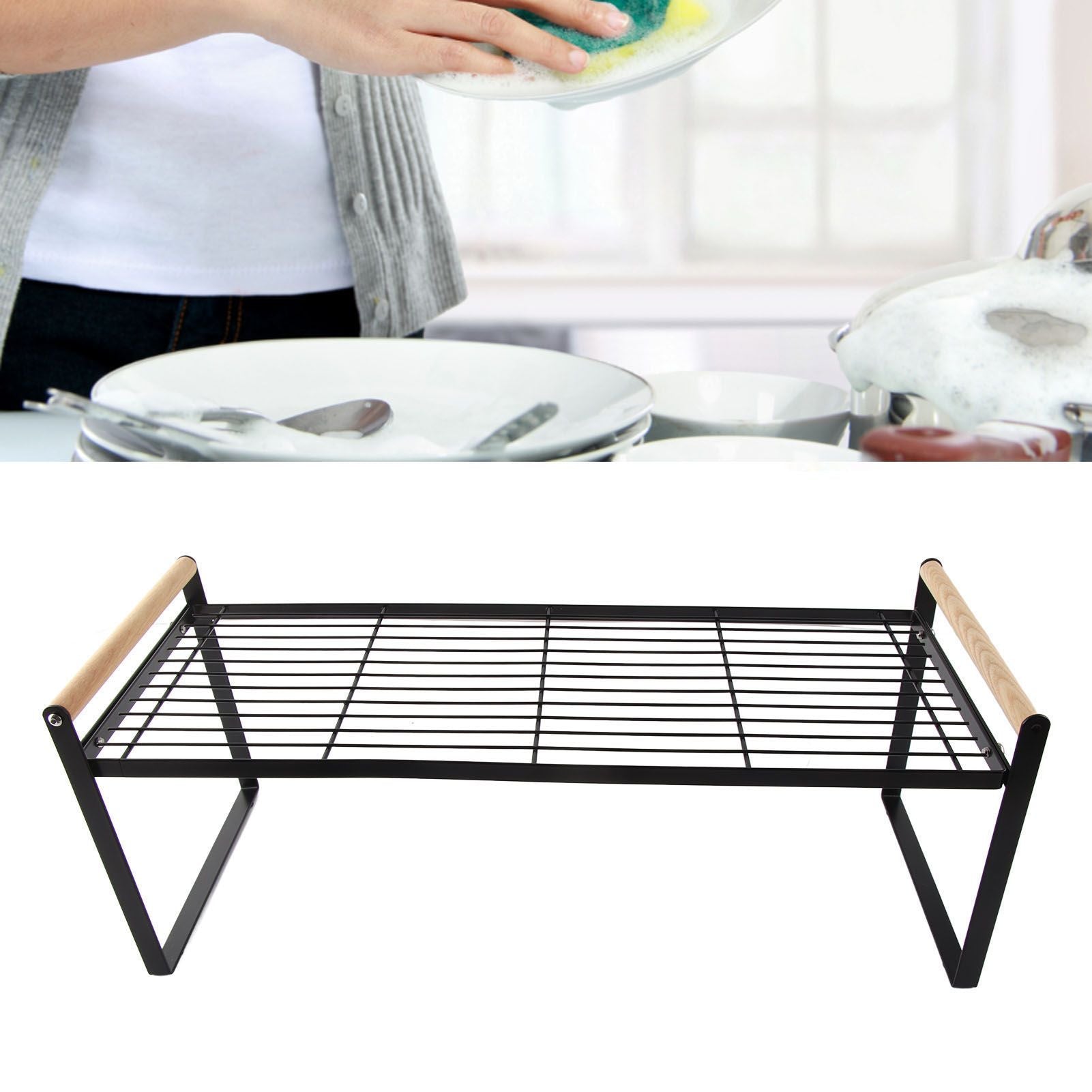 Cabinet Storage Shelf Rack Layered Storage Easy to Install Multifunction Counter Organizer Shelf for Seasoner V1294-YM0512-3117220273114