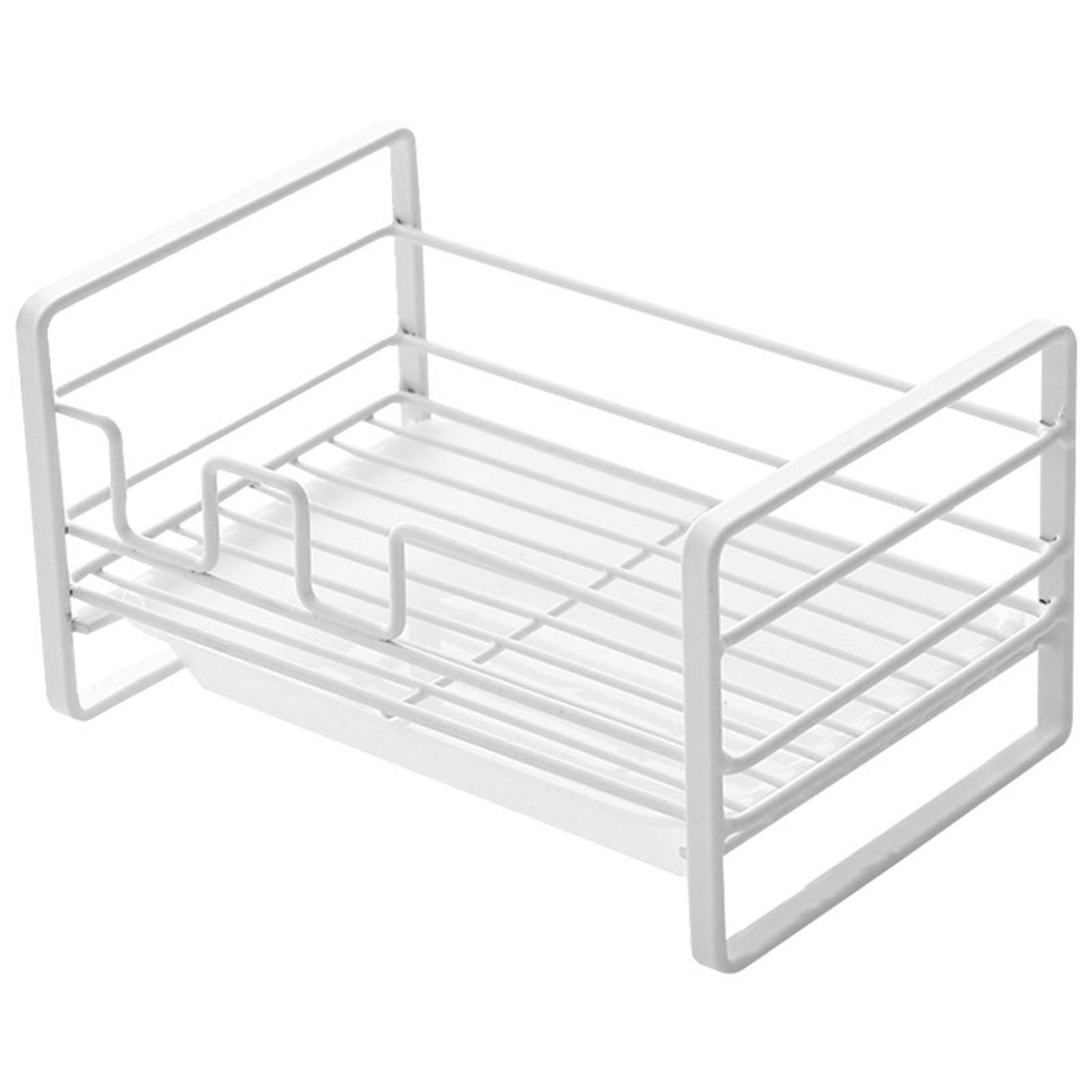 Sponge Storage Rack Matte White Compact Rust Prevention Sponge Drainer Rack Kitchen Drying Rack for Shower V1294-YM0512-3117220273211