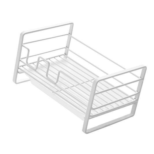 Sponge Storage Rack Matte White Compact Rust Prevention Sponge Drainer Rack Kitchen Drying Rack for Shower V1294-YM0512-3117220273211