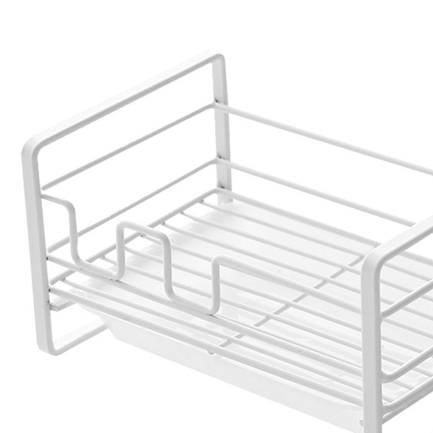 Sponge Storage Rack Matte White Compact Rust Prevention Sponge Drainer Rack Kitchen Drying Rack for Shower V1294-YM0512-3117220273211
