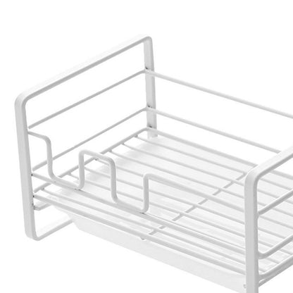 Sponge Storage Rack Matte White Compact Rust Prevention Sponge Drainer Rack Kitchen Drying Rack for Shower V1294-YM0512-3117220273211