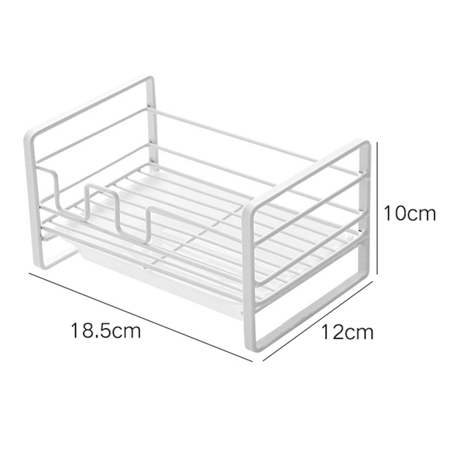 Sponge Storage Rack Matte White Compact Rust Prevention Sponge Drainer Rack Kitchen Drying Rack for Shower V1294-YM0512-3117220273211
