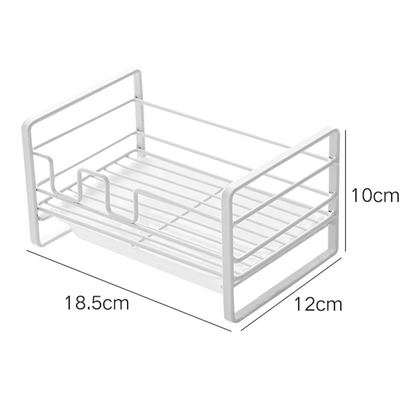 Sponge Storage Rack Matte White Compact Rust Prevention Sponge Drainer Rack Kitchen Drying Rack for Shower V1294-YM0512-3117220273211