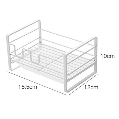 Sponge Storage Rack Matte White Compact Rust Prevention Sponge Drainer Rack Kitchen Drying Rack for Shower V1294-YM0512-3117220273211