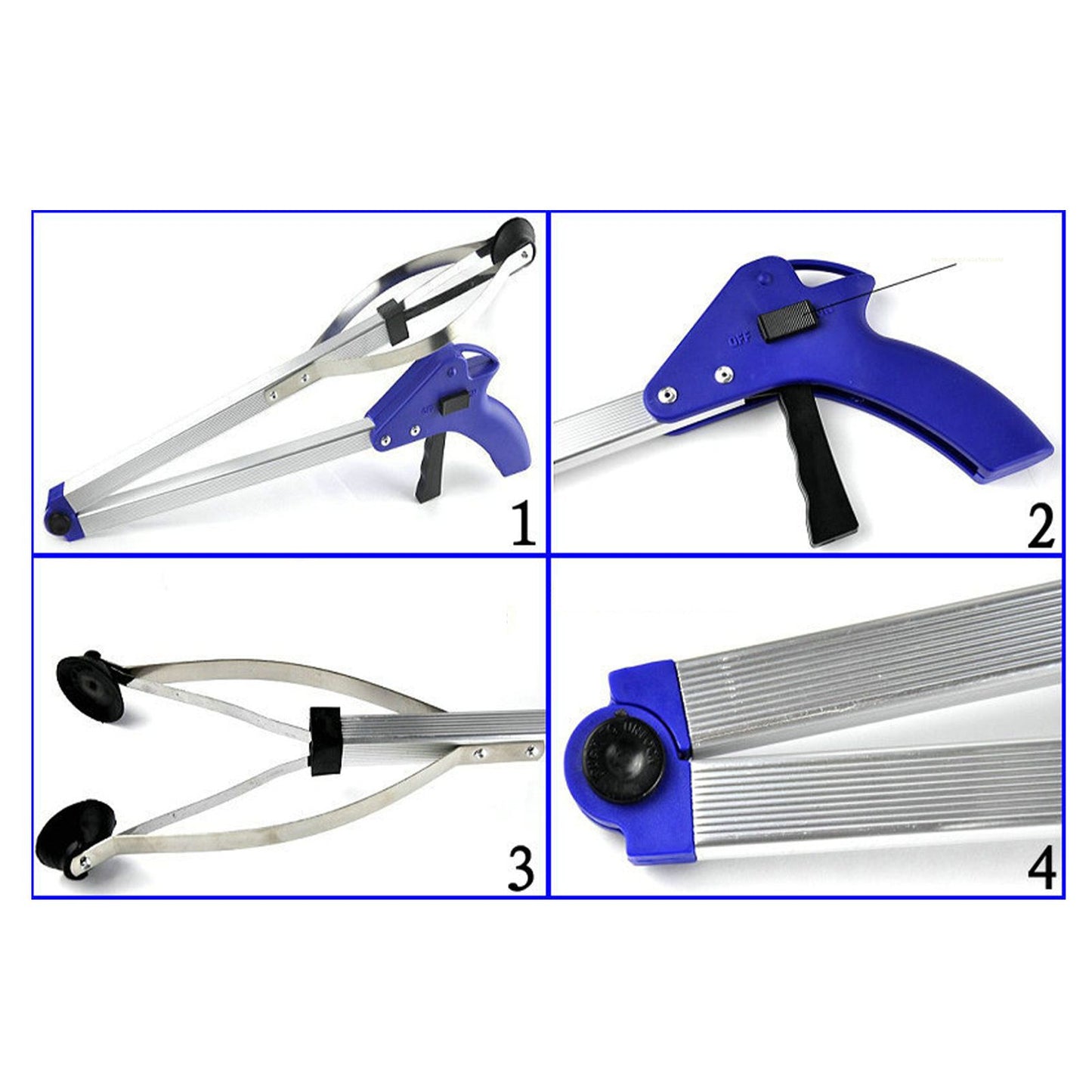 Long Grabber Foldable Reacher 81cm Clamp Picker Portable Tool for Litter Trash Coin V1294-YM0512-3117220276311