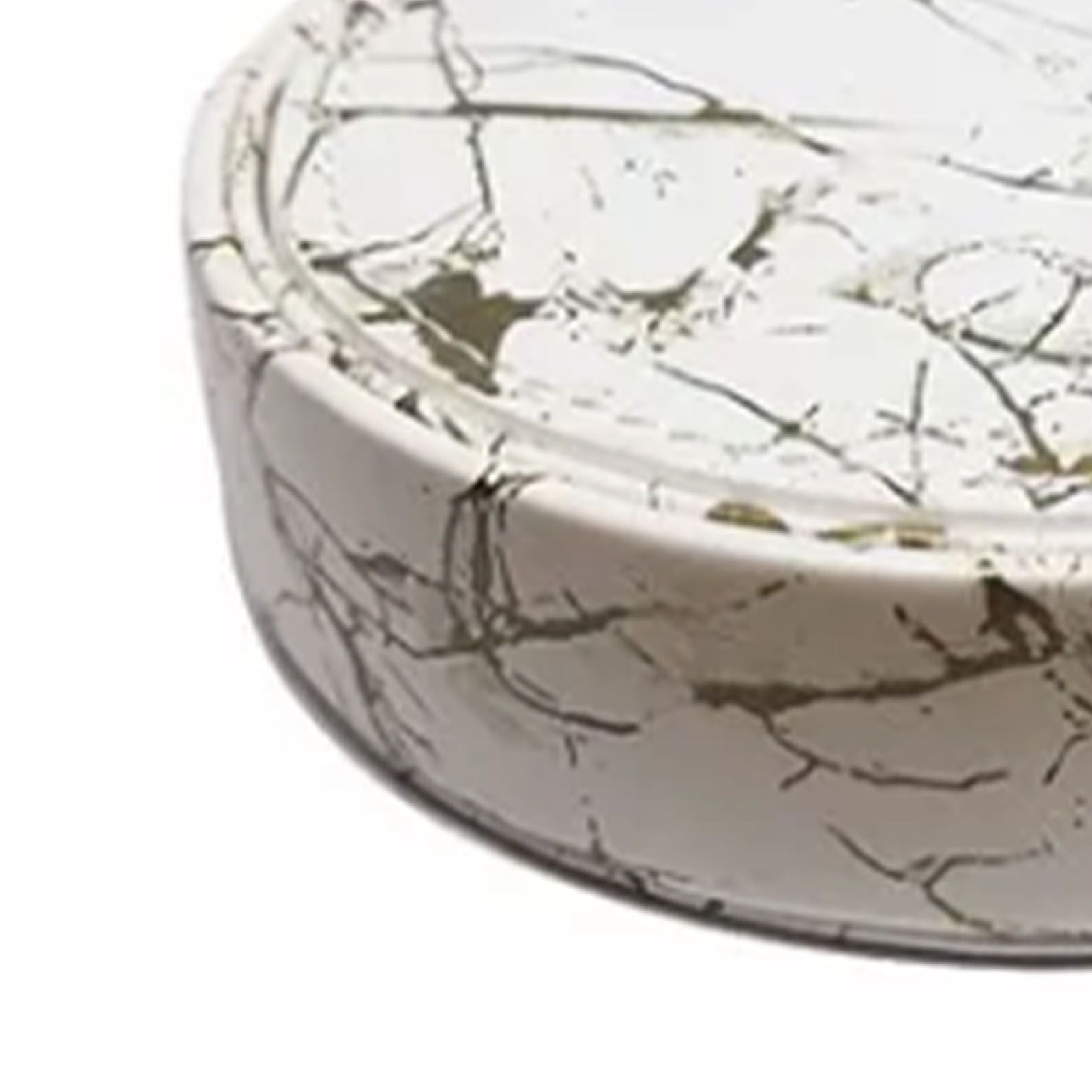 7PCS Drink Coaster Reversible Leather Round Platinum Marble Appearance 10cm Cup Mat for Home V1294-YM0512-3117220278711