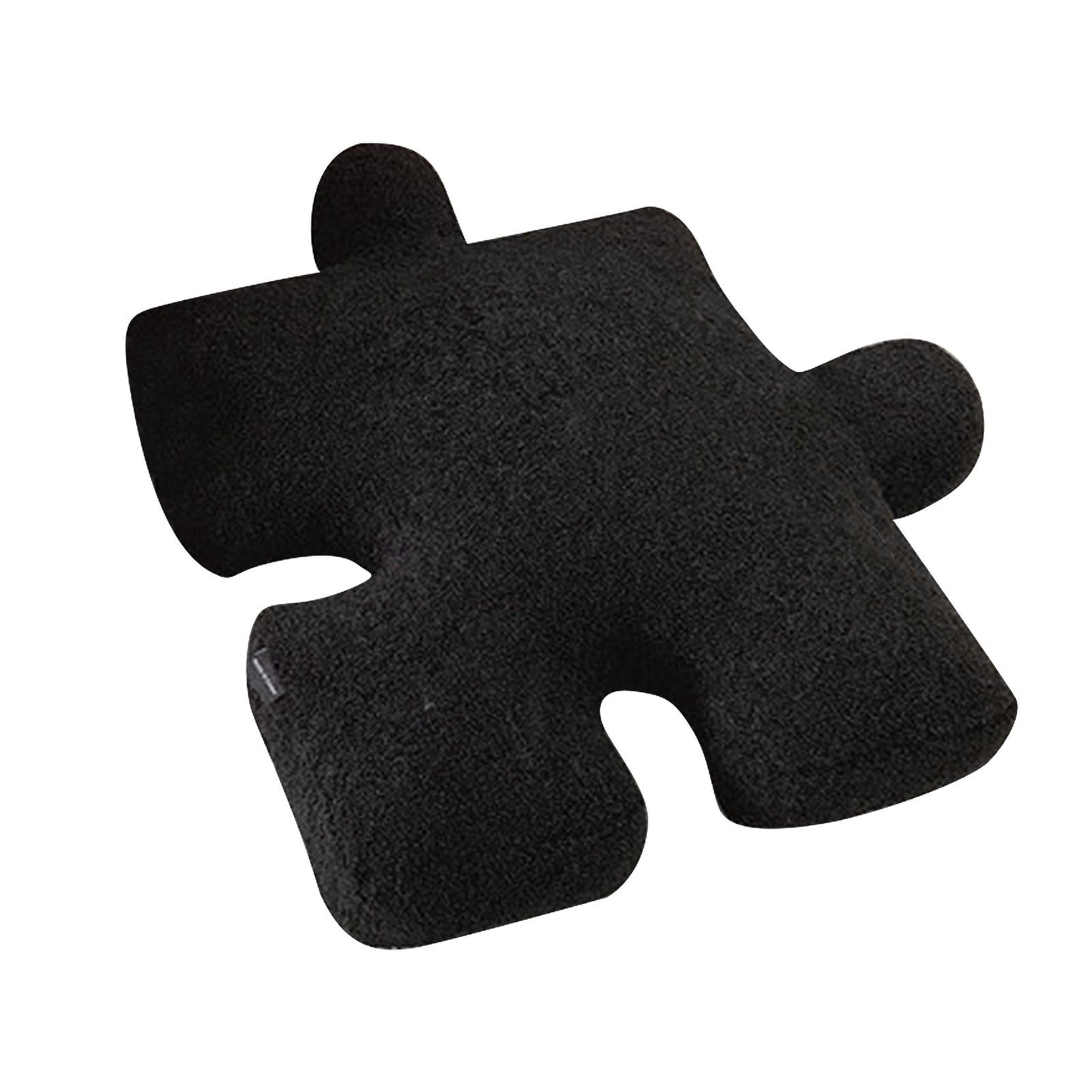 Plush Throw Pillow Ultra Soft Cushion Puzzle Special Shaped for Sofa Bed Window Home Decor Black V1294-YM0512-3117220278811