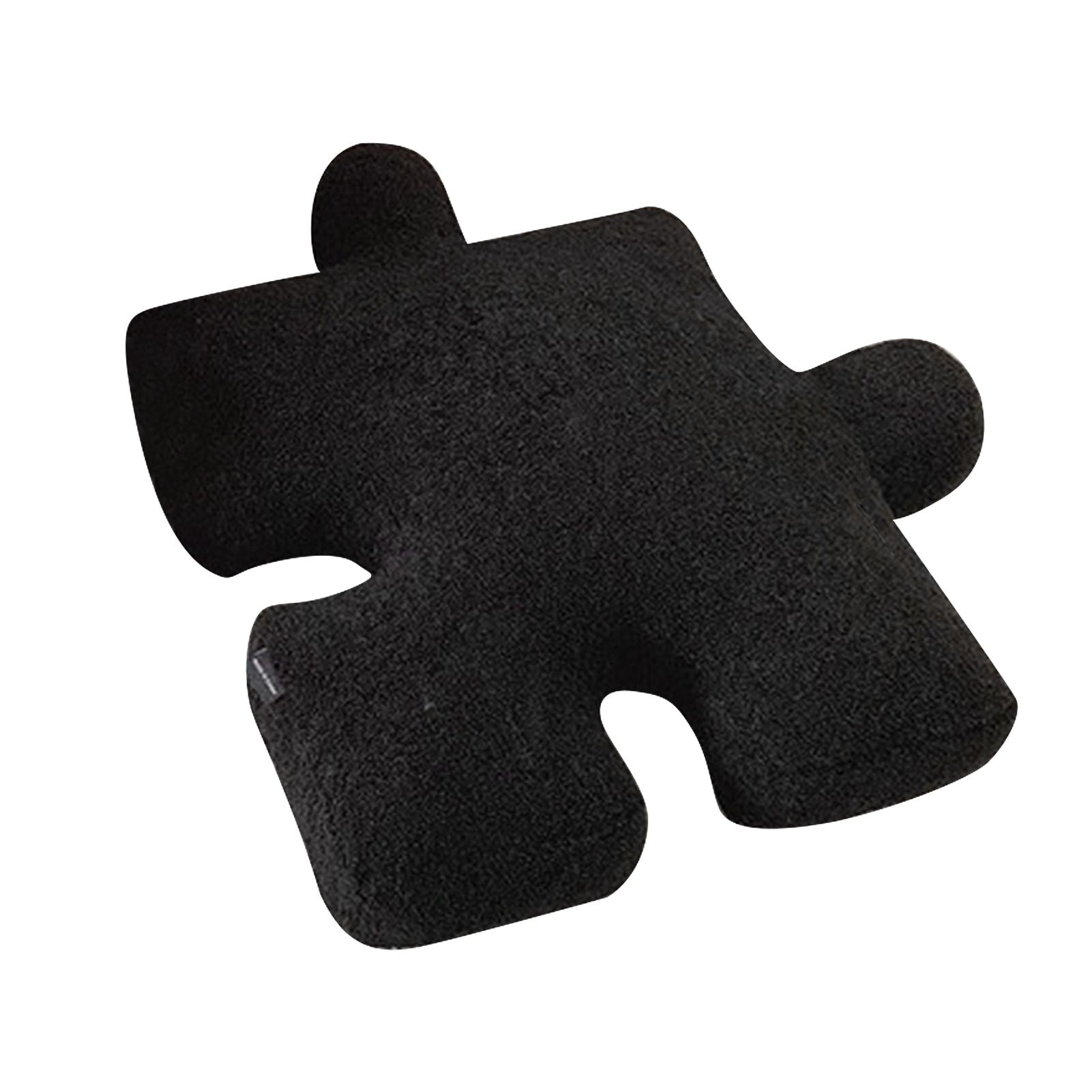 Plush Throw Pillow Ultra Soft Cushion Puzzle Special Shaped for Sofa Bed Window Home Decor Black V1294-YM0512-3117220278811
