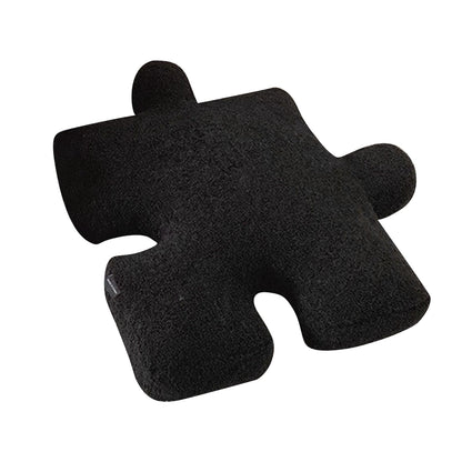 Plush Throw Pillow Ultra Soft Cushion Puzzle Special Shaped for Sofa Bed Window Home Decor Black V1294-YM0512-3117220278811