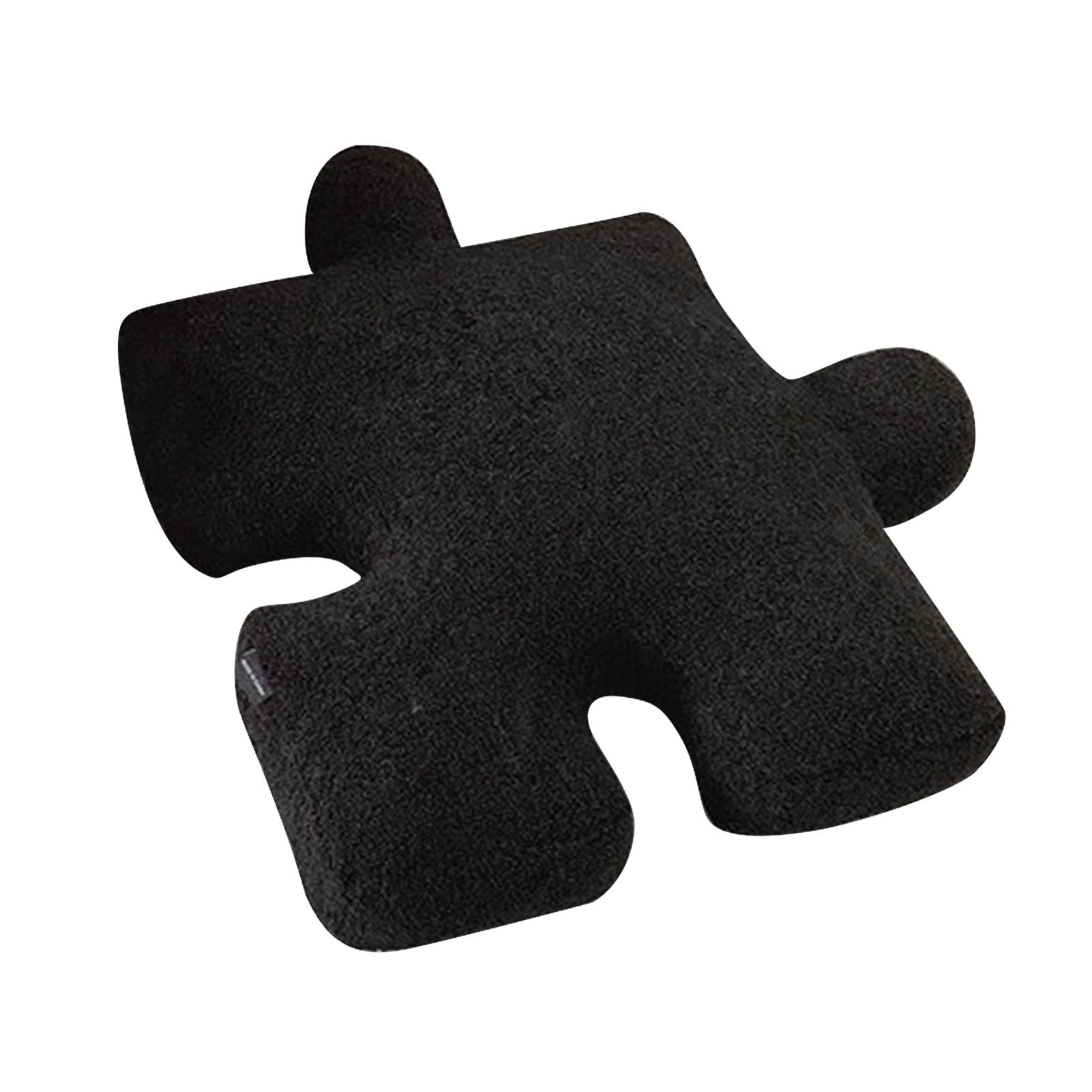Plush Throw Pillow Ultra Soft Cushion Puzzle Special Shaped for Sofa Bed Window Home Decor Black V1294-YM0512-3117220278811
