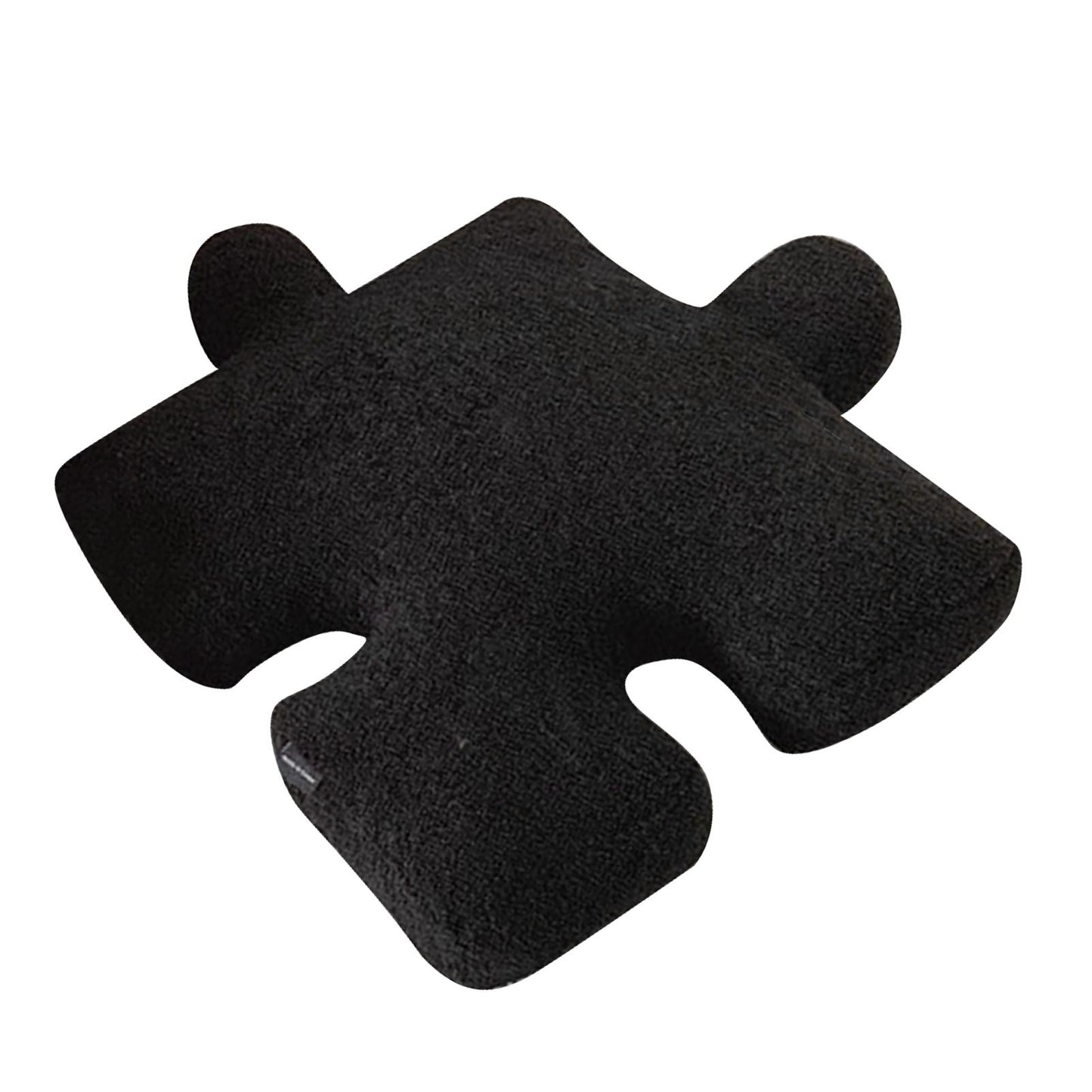 Plush Throw Pillow Ultra Soft Cushion Puzzle Special Shaped for Sofa Bed Window Home Decor Black V1294-YM0512-3117220278811