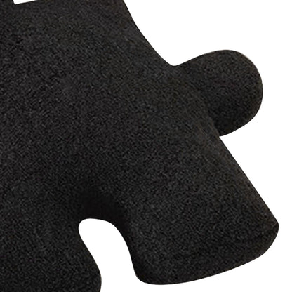 Plush Throw Pillow Ultra Soft Cushion Puzzle Special Shaped for Sofa Bed Window Home Decor Black V1294-YM0512-3117220278811