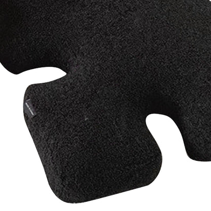 Plush Throw Pillow Ultra Soft Cushion Puzzle Special Shaped for Sofa Bed Window Home Decor Black V1294-YM0512-3117220278811