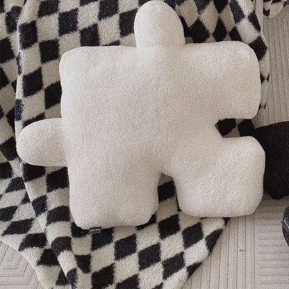 Plush Throw Pillow Ultra Soft Cushion Puzzle Special Shaped for Sofa Bed Window Home Decor White V1294-YM0512-3117220278812