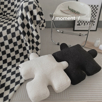 Plush Throw Pillow Ultra Soft Cushion Puzzle Special Shaped for Sofa Bed Window Home Decor White V1294-YM0512-3117220278812