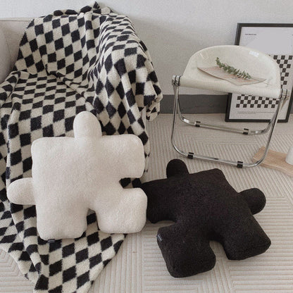 Plush Throw Pillow Ultra Soft Cushion Puzzle Special Shaped for Sofa Bed Window Home Decor White V1294-YM0512-3117220278812