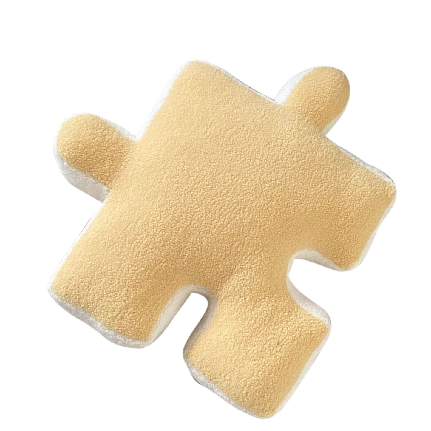Plush Throw Pillow Ultra Soft Cushion Puzzle Special Shaped for Sofa Bed Window Home Decor Yellow V1294-YM0512-3117220278813