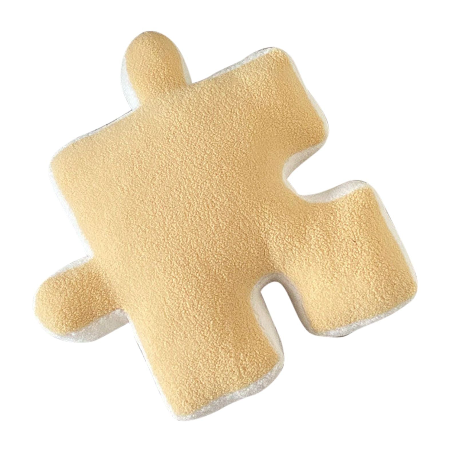 Plush Throw Pillow Ultra Soft Cushion Puzzle Special Shaped for Sofa Bed Window Home Decor Yellow V1294-YM0512-3117220278813