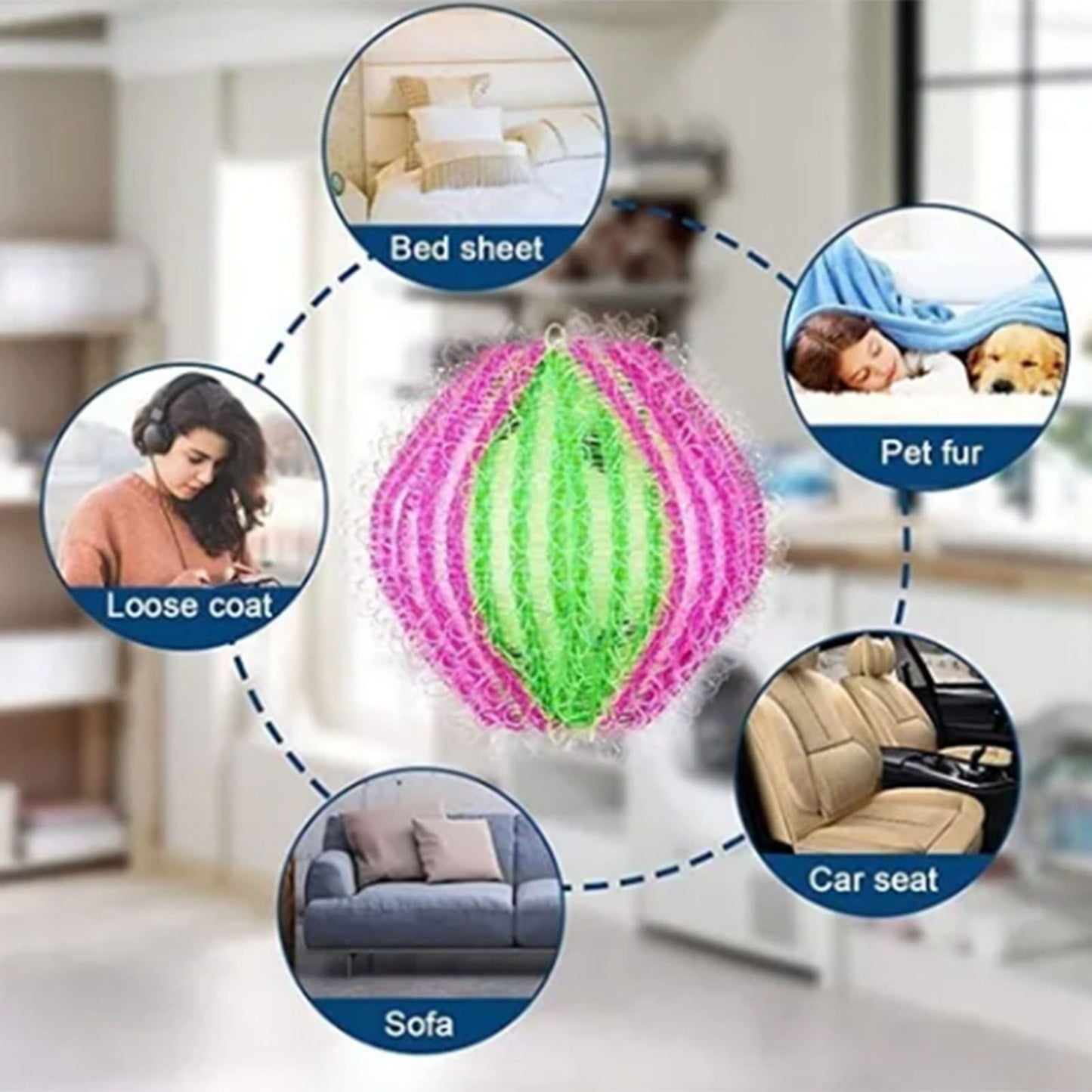 8Pcs Pet Hair Remover Balls Nylon Round Efficient Laundry Lint Remover Balls for Household Laundry V1294-YM0512-3117220279711