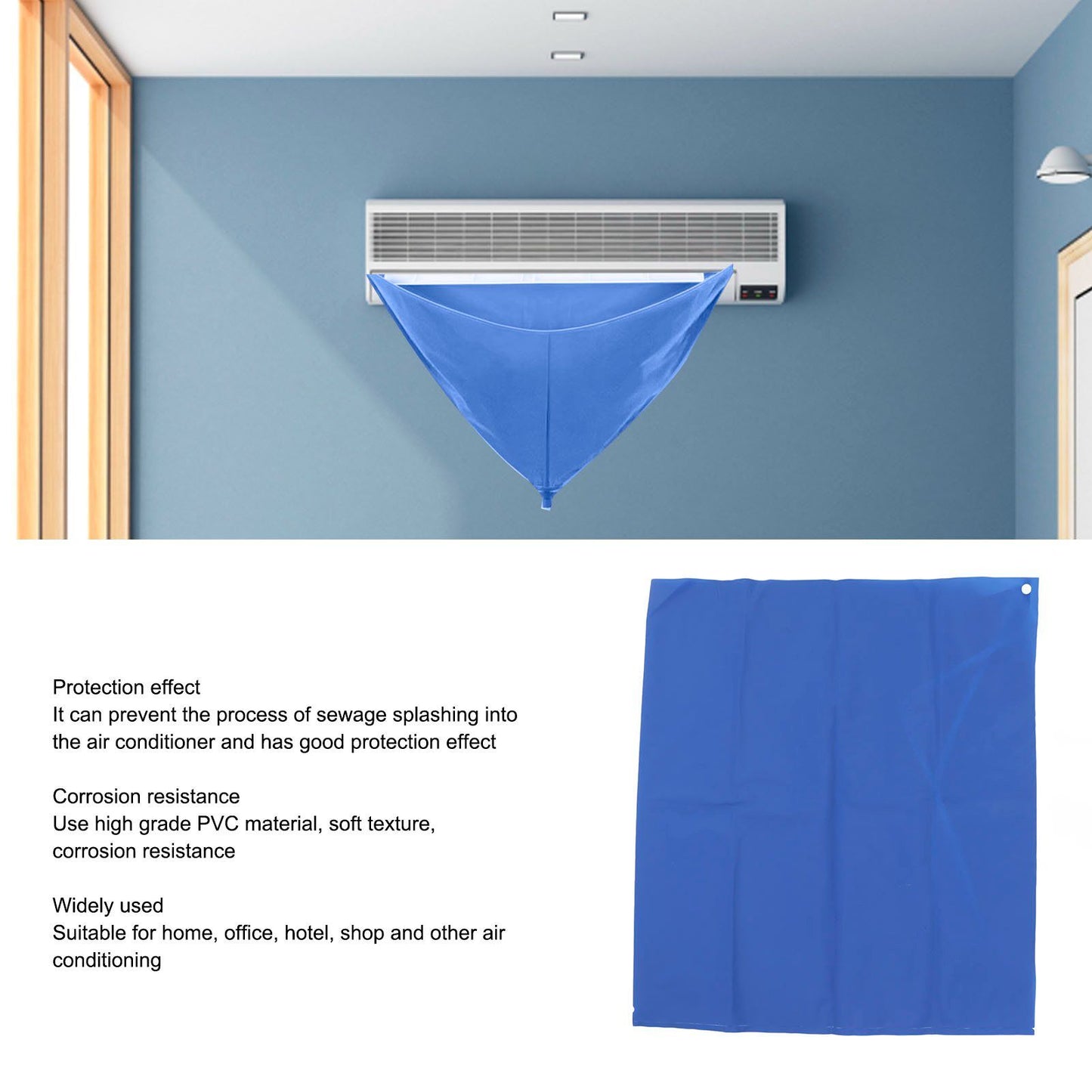 Air Conditioner Cleaning Cover Portable Split Air Conditioner Water Bag Home Dustproof Filter Cleaning Tools V1294-YM0512-3117220280011